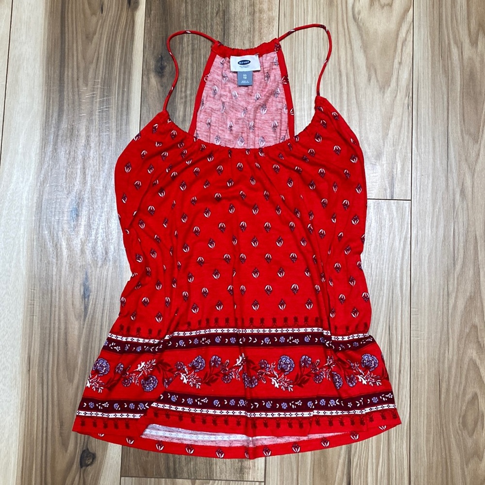 💥5 for $18💥 Old Navy Boho red tank XS bohemian racer back thin straps